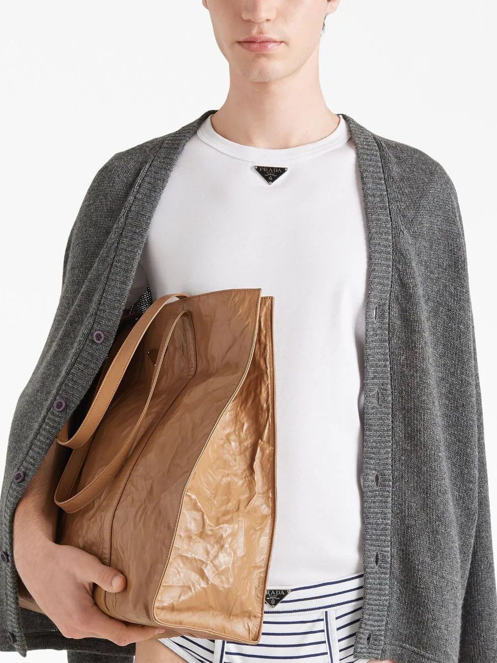 Prada triangle-logo cotton T-shirt - Image 3