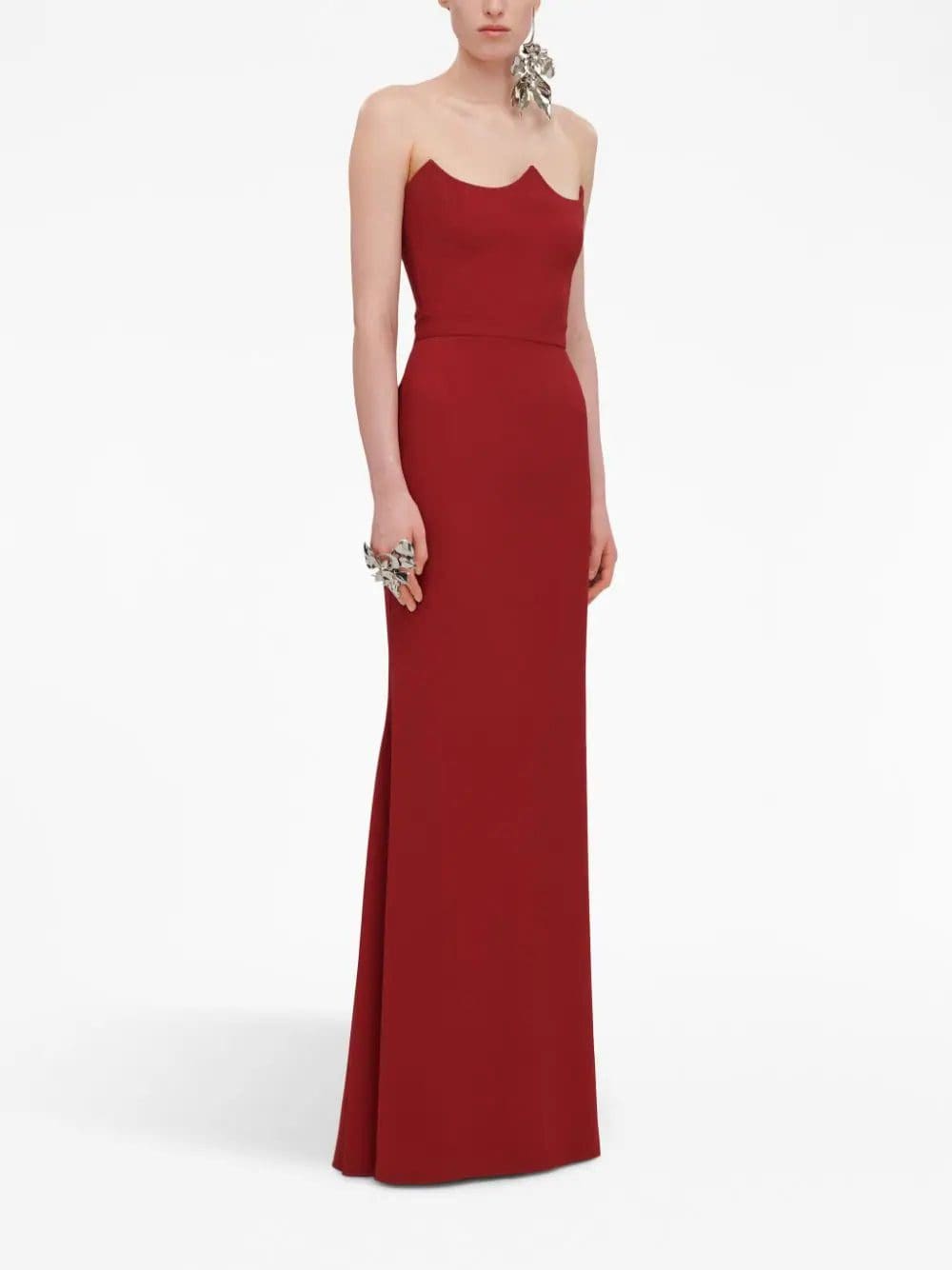 Alexander McQueen peaked-bust strapless maxi dress - Image 3
