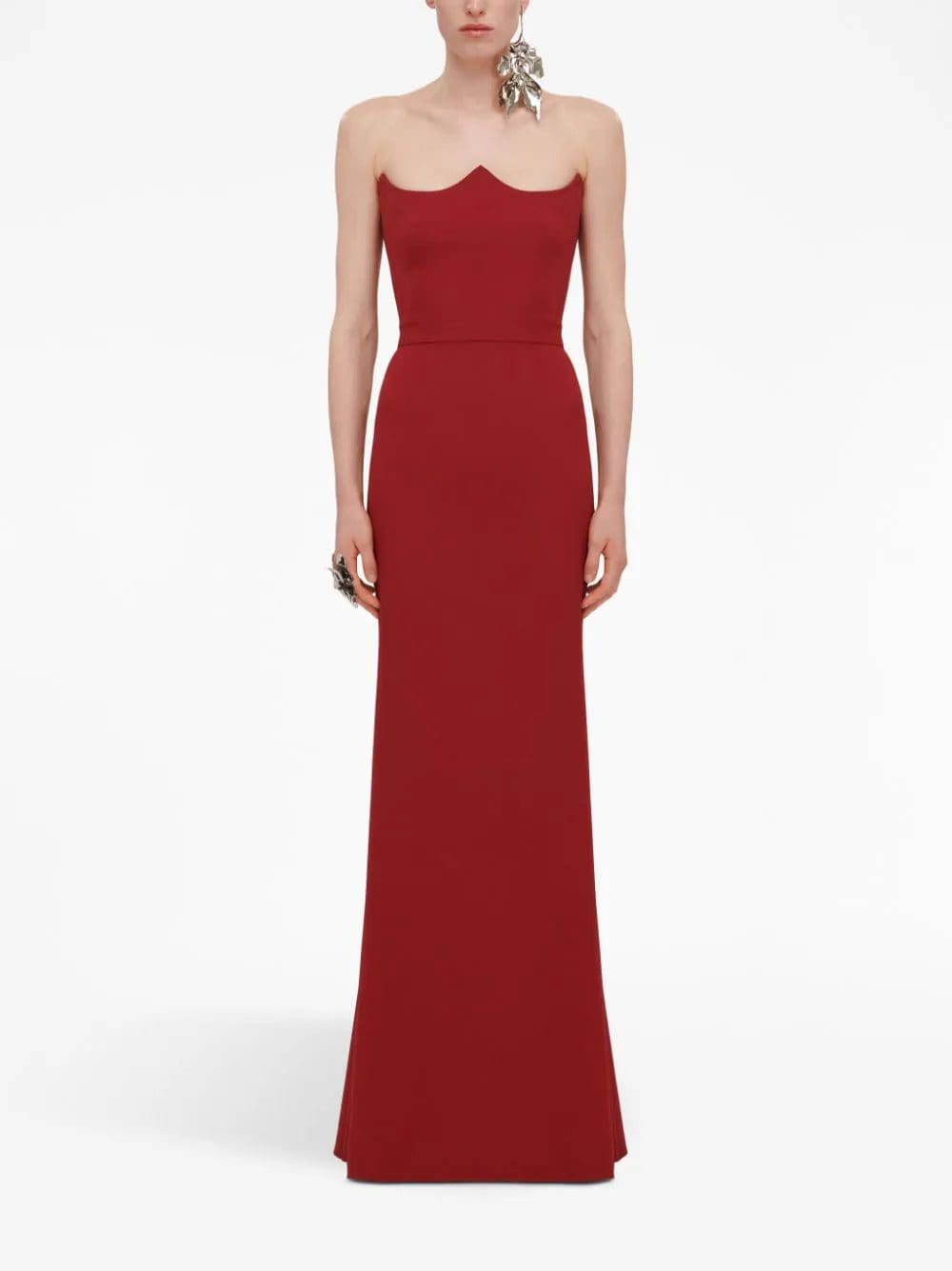 Alexander McQueen peaked-bust strapless maxi dress - Image 2