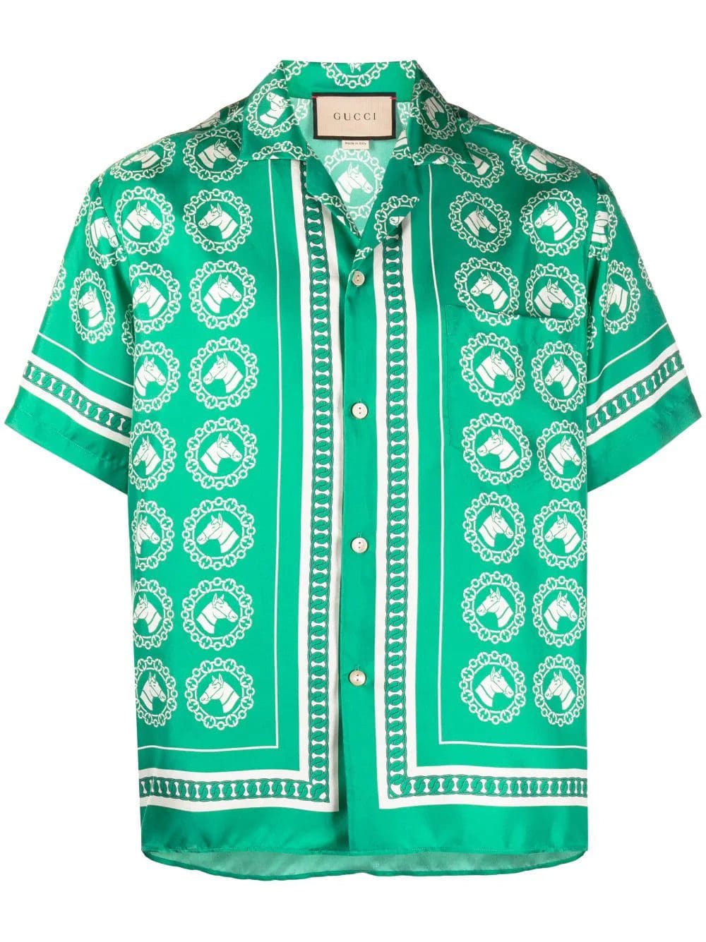 Gucci graphic-print silk shirt
