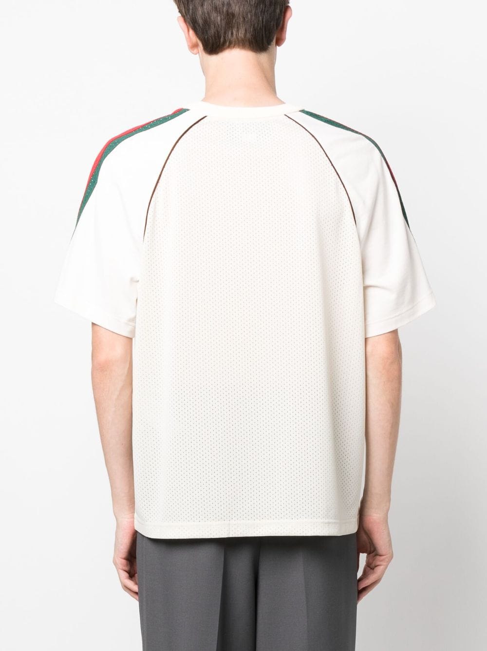 Gucci GG-logo print mesh T-shirt - Image 4