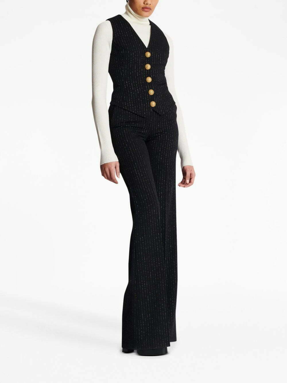 Balmain lurex striped vest top - Image 3