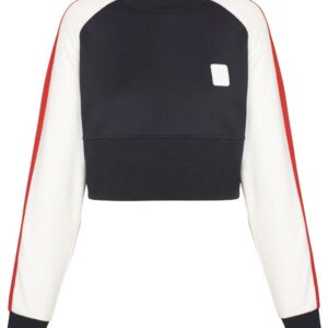 Balmain logo-embroidery cropped sweatshirt