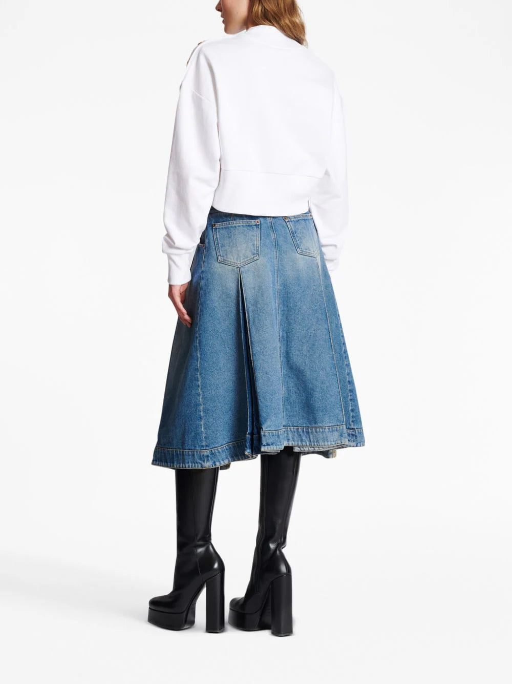 Balmain 3-Buttons logo-print cotton sweatshirt - Image 4