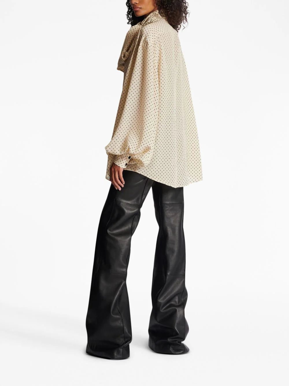 Balmain printed pussy bow silk blouse - Image 4