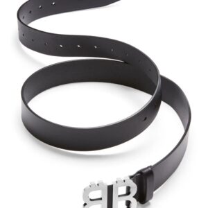 Balenciaga  Crypto BB leather belt