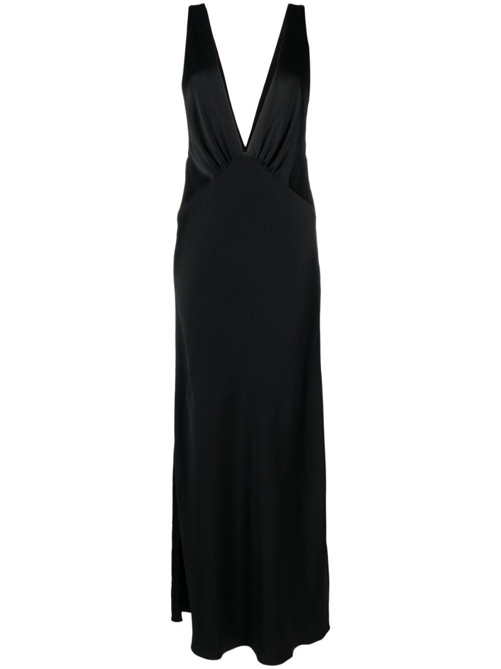 Saint Laurent V-neck silk maxi dress