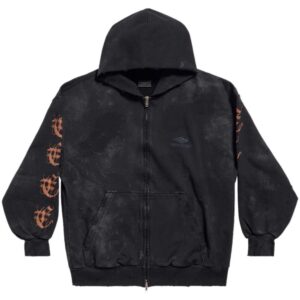 Balenciaga  Heavy metal artwork zip-up hoodie