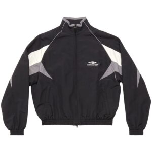 Balenciaga  logo-embroidered zipped jacket