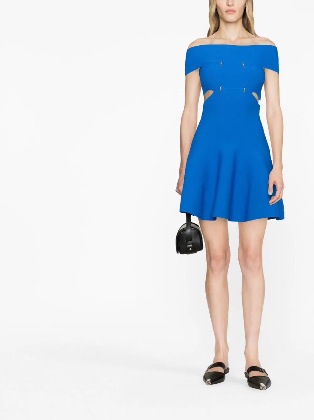 Alexander McQueen off-shoulder cutout jersey minidress - Image 4