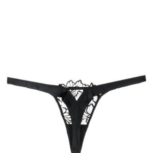 Fleur Du Mal Whitney floral-embroidered thong