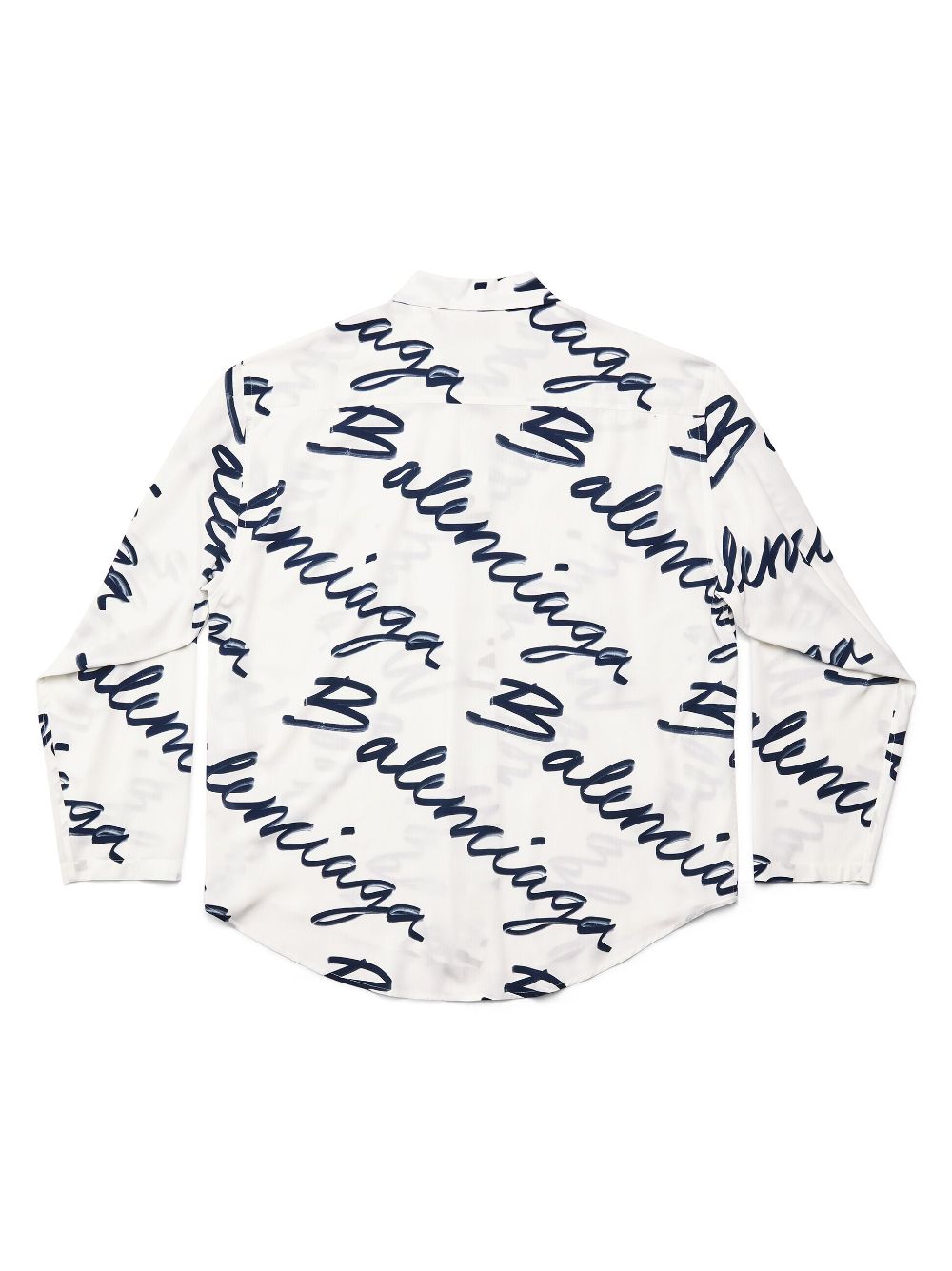 Balenciaga logo-print silk shirt - Image 2