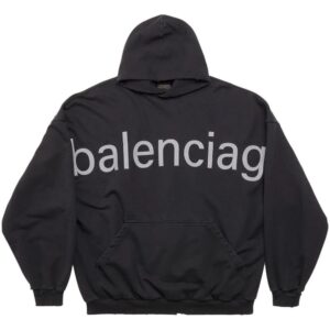Balenciaga  logo-print cotton hoodie