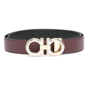 Ferragamo Gancini-buckle leather belt