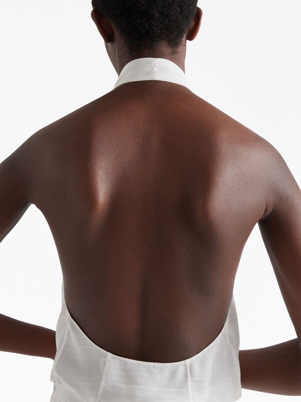 Prada crepe-de-chine tie-neck top - Image 5