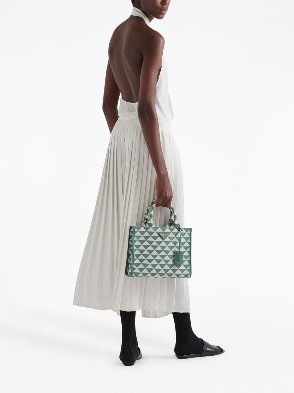 Prada crepe-de-chine tie-neck top - Image 3