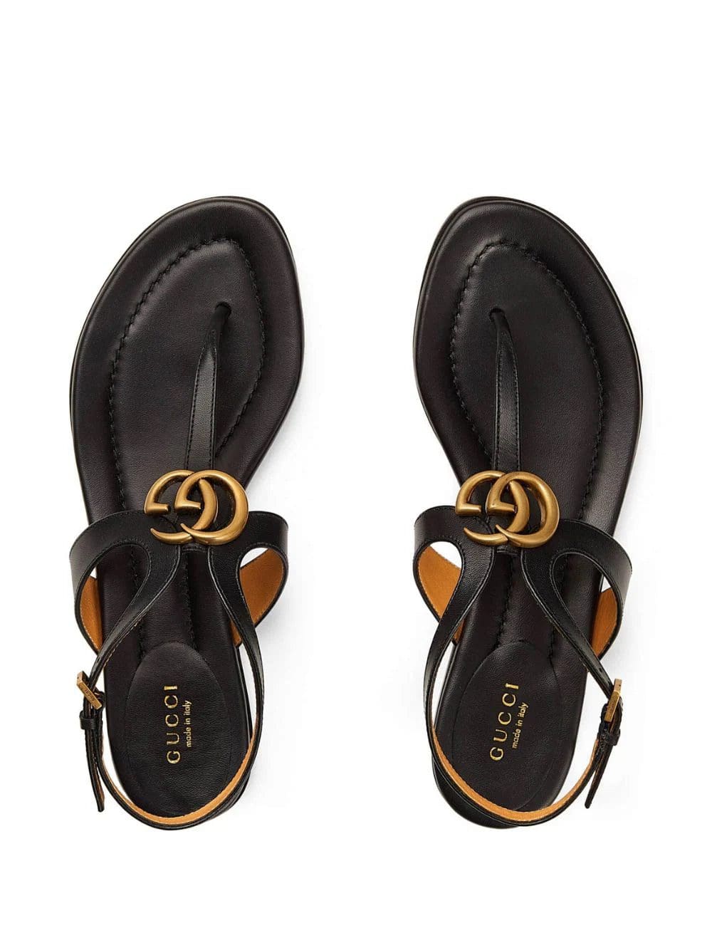 Gucci Double G leather thong sandals - Image 4