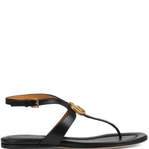 Gucci  Double G leather thong sandals
