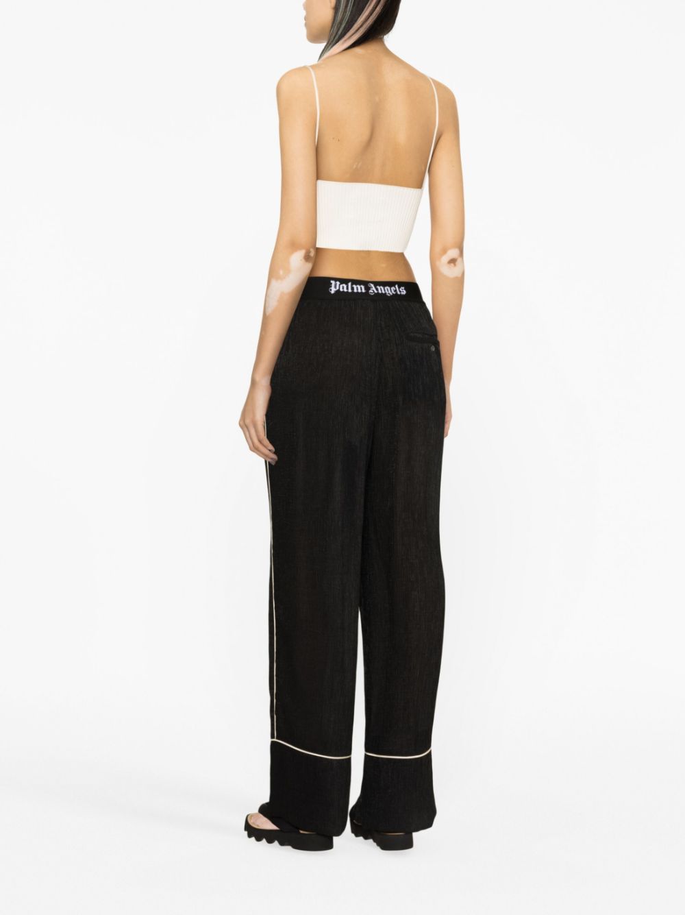 Palm Angels Soireé logo-waist trousers - Image 4