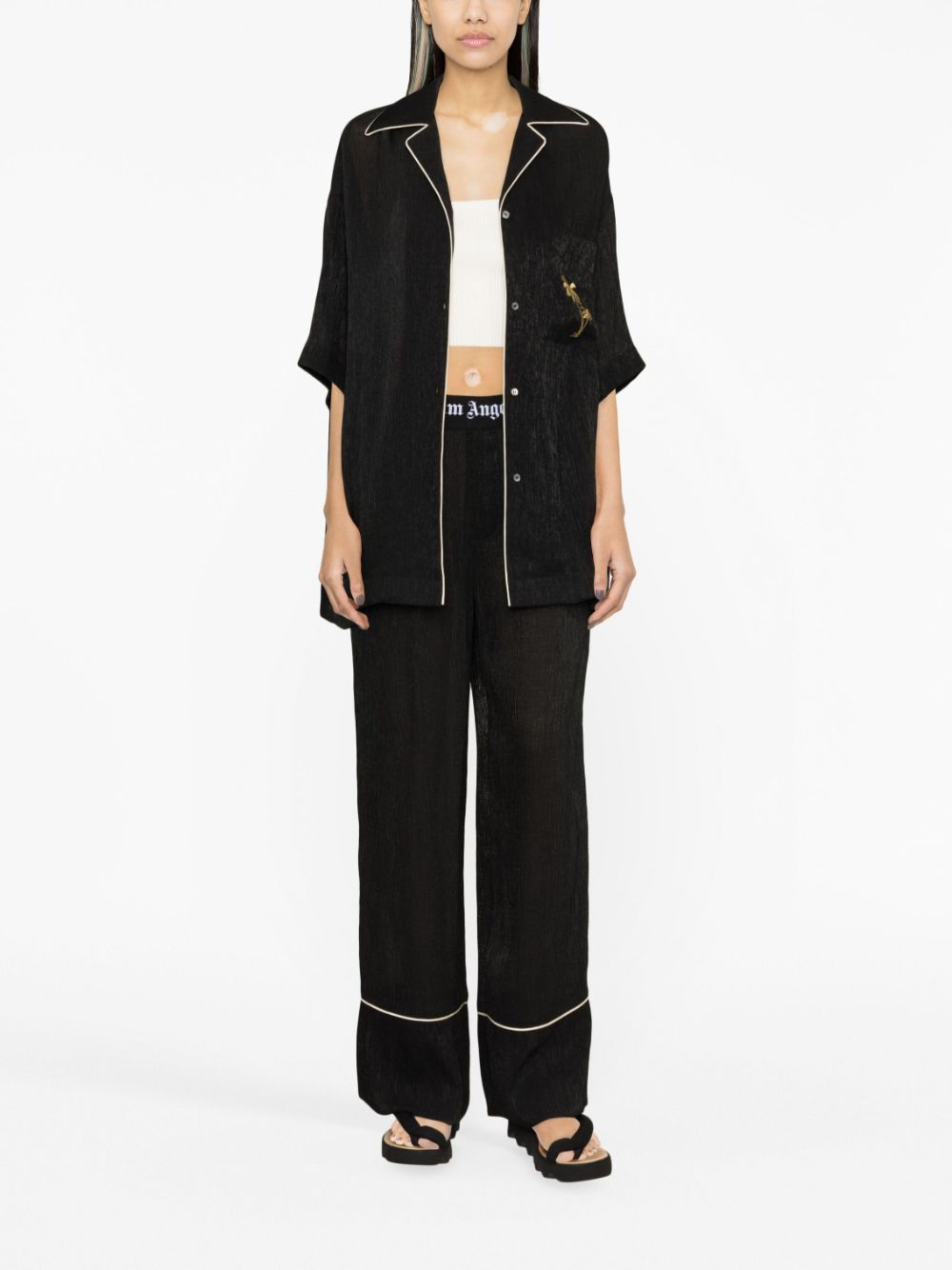 Palm Angels Soireé logo-waist trousers - Image 2