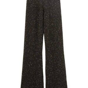 Palm Angels  logo-print knitted flared trousers