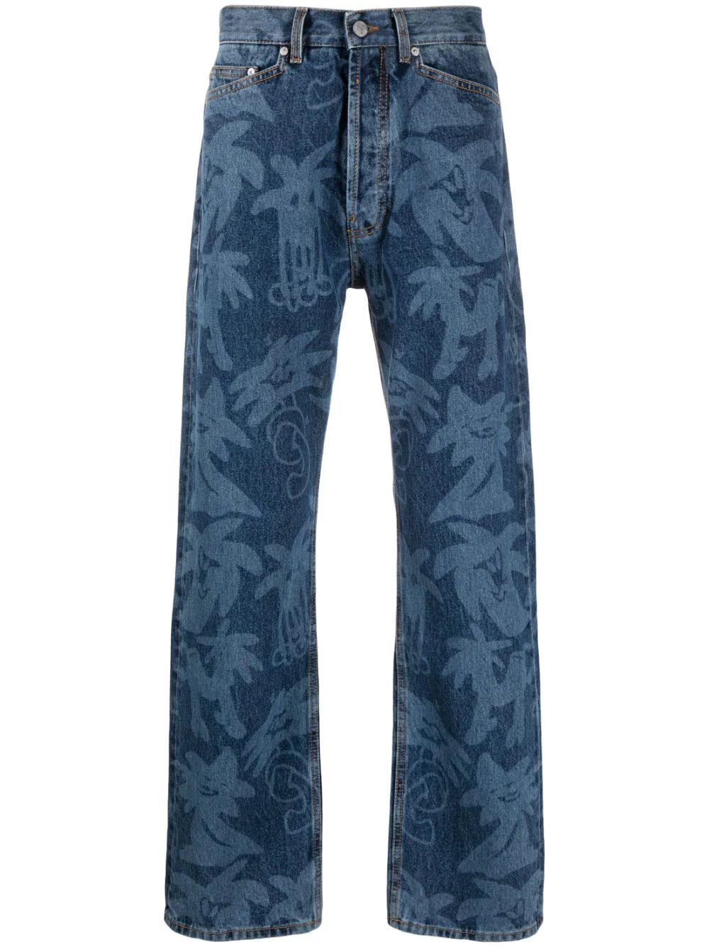 Palm Angels Palmity palm tree-print jeans