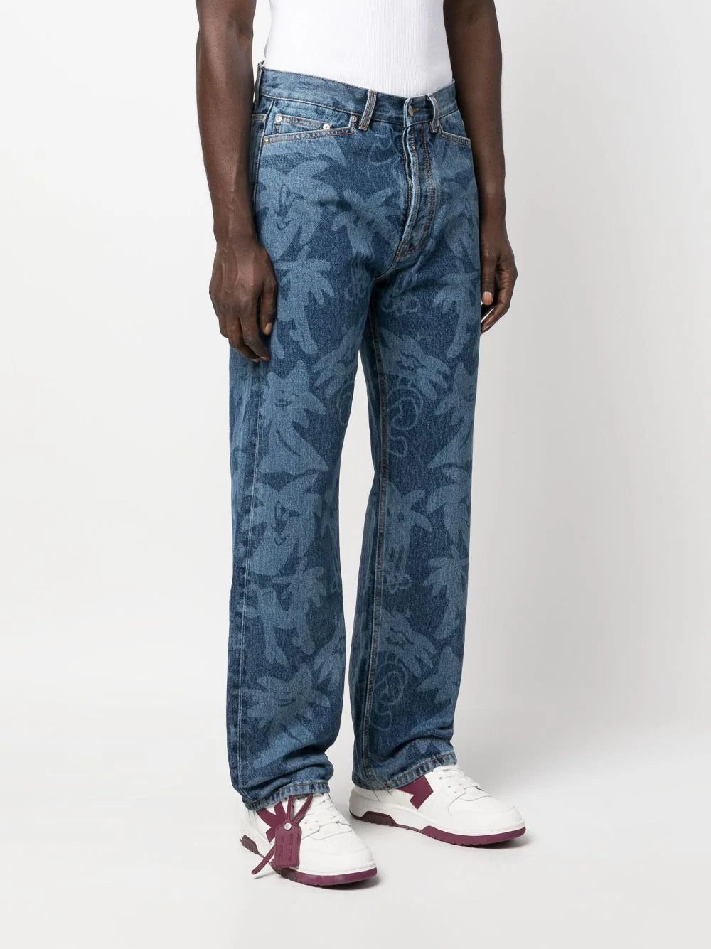 Palm Angels Palmity palm tree-print jeans - Image 4