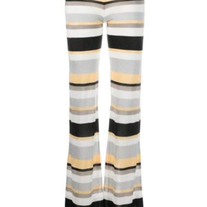 Palm Angels  striped lurex-knit trousers