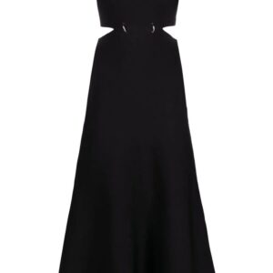 Alexander McQueen  off-shoulder flared midi dress