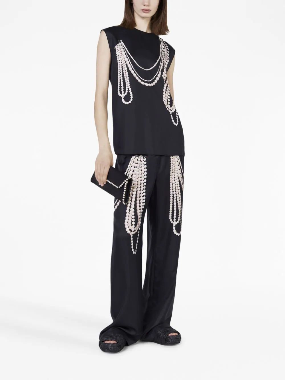 Stella McCartney Pearl Trompe L’oeil wide-leg trousers - Image 2