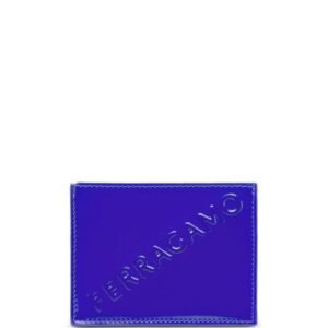 Ferragamo logo-embossed patent-leather cardholder