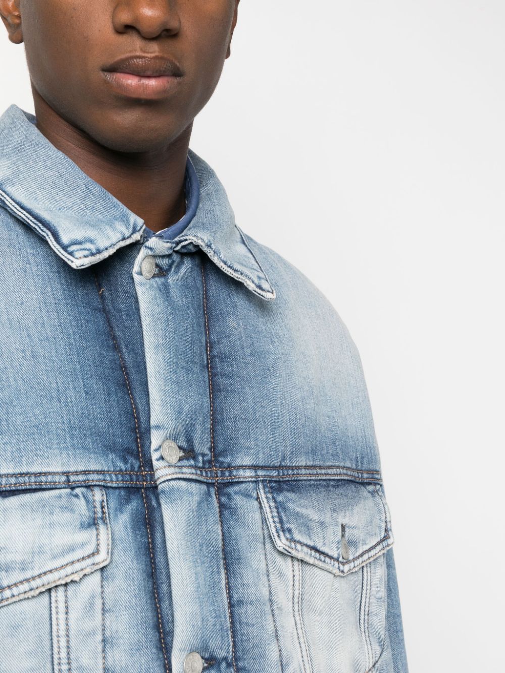 Acne Studios padded button-up denim jacket - Image 5