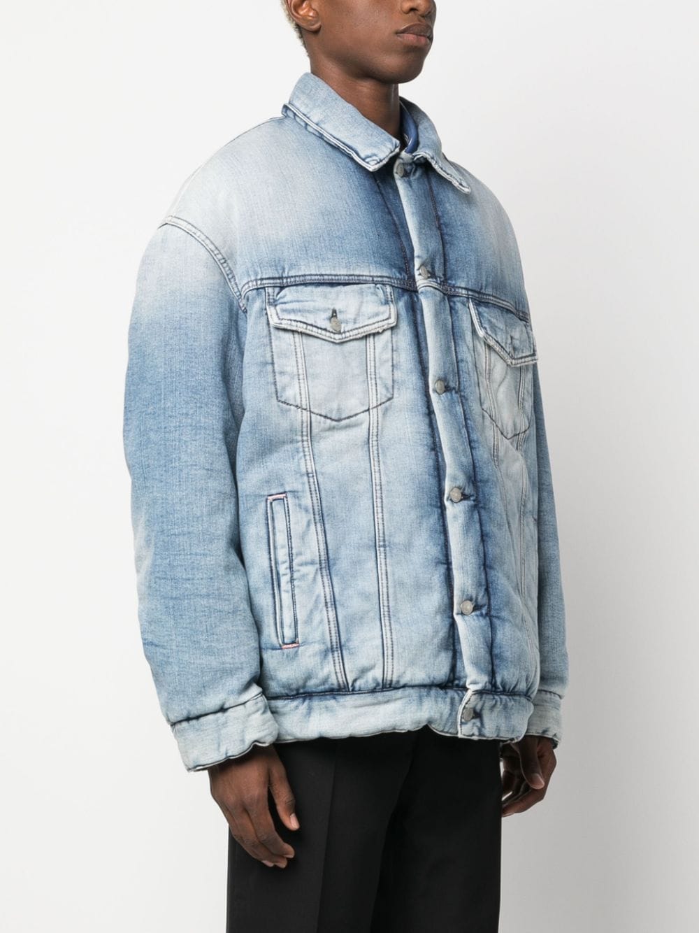 Acne Studios padded button-up denim jacket - Image 3