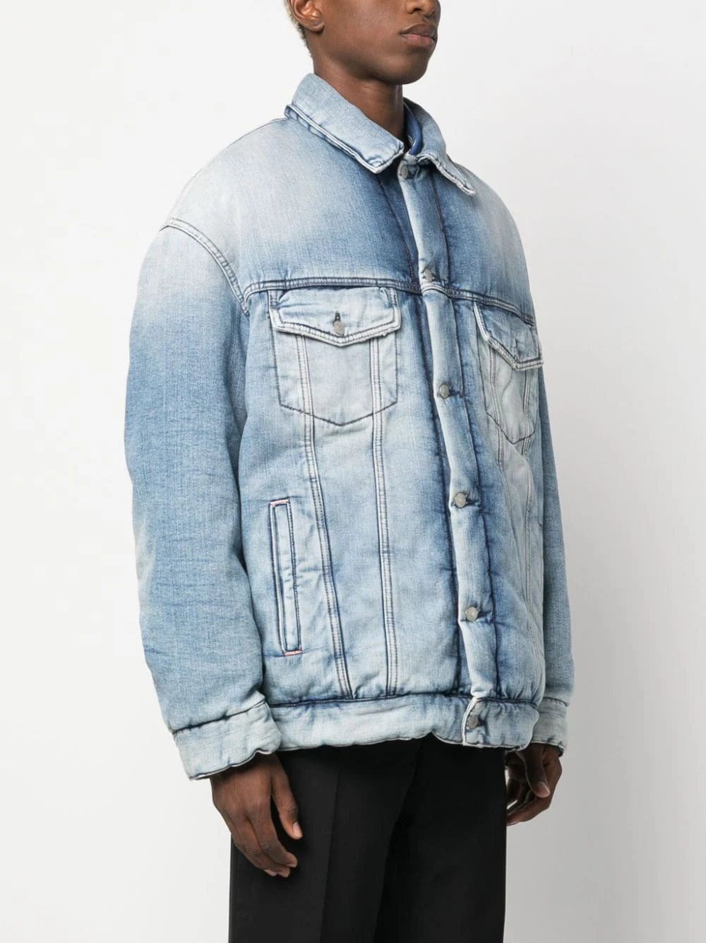 Acne Studios padded button-up denim jacket - Image 3