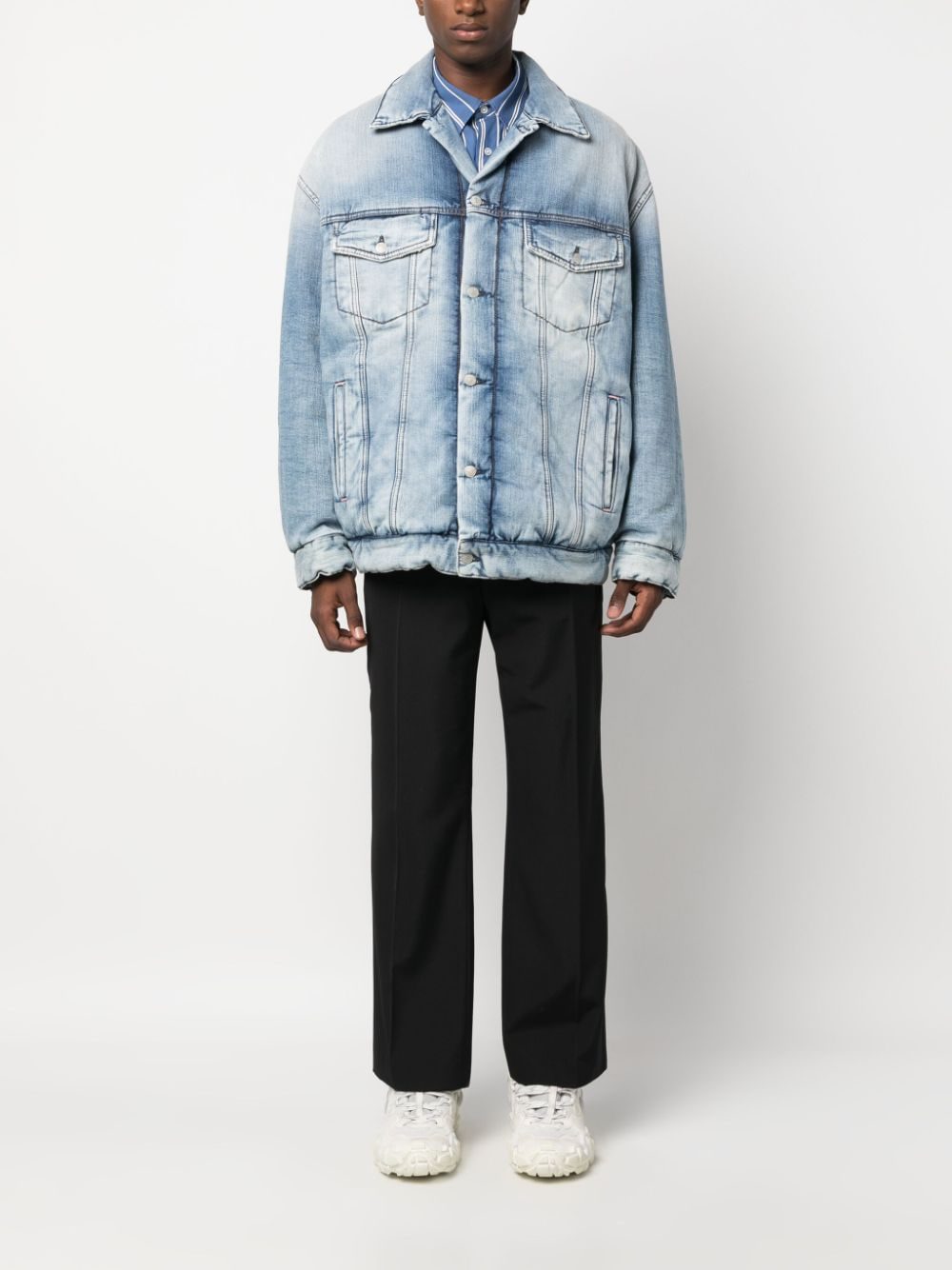 Acne Studios padded button-up denim jacket - Image 2