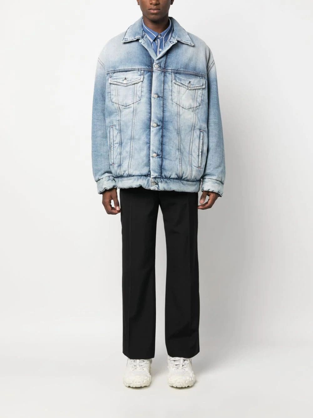 Acne Studios padded button-up denim jacket - Image 2