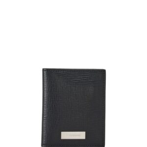 Ferragamo logo-plaque textured leather wallet