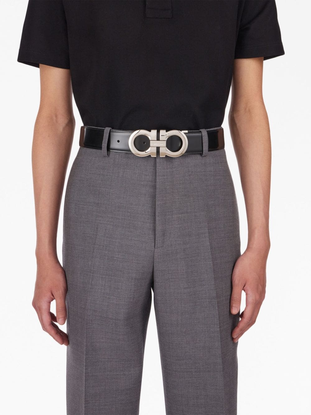 Ferragamo Gancini reversible leather belt - Image 4