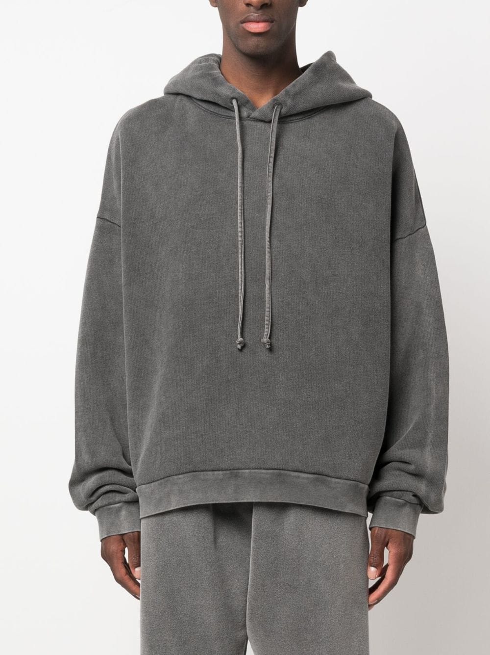 Acne Studios logo patch cotton hoodie - Image 4