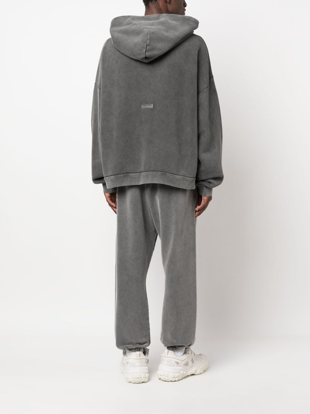 Acne Studios logo patch cotton hoodie - Image 2