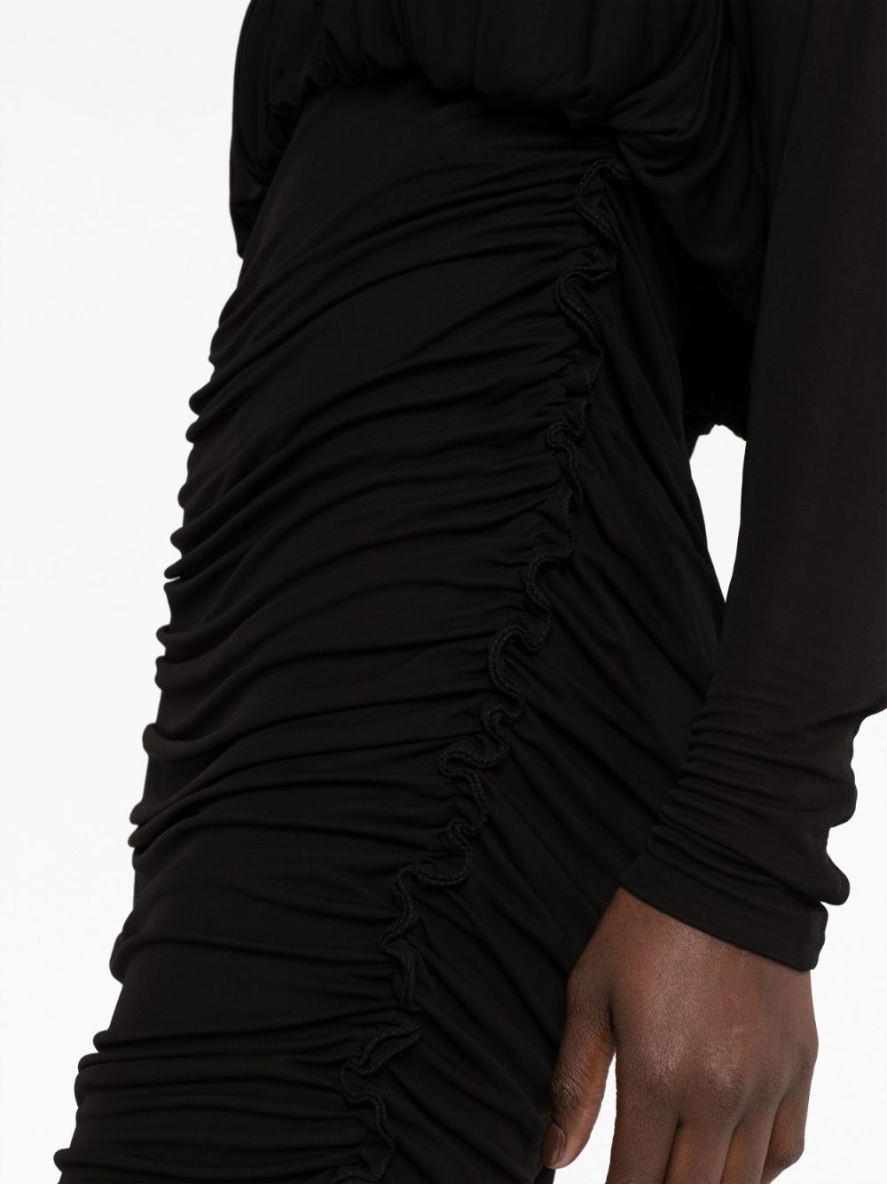 Saint Laurent draped V-neck minidress - Image 5
