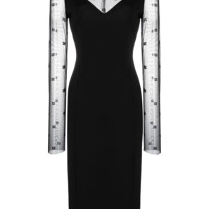 Givenchy logo-jacquard midi dress