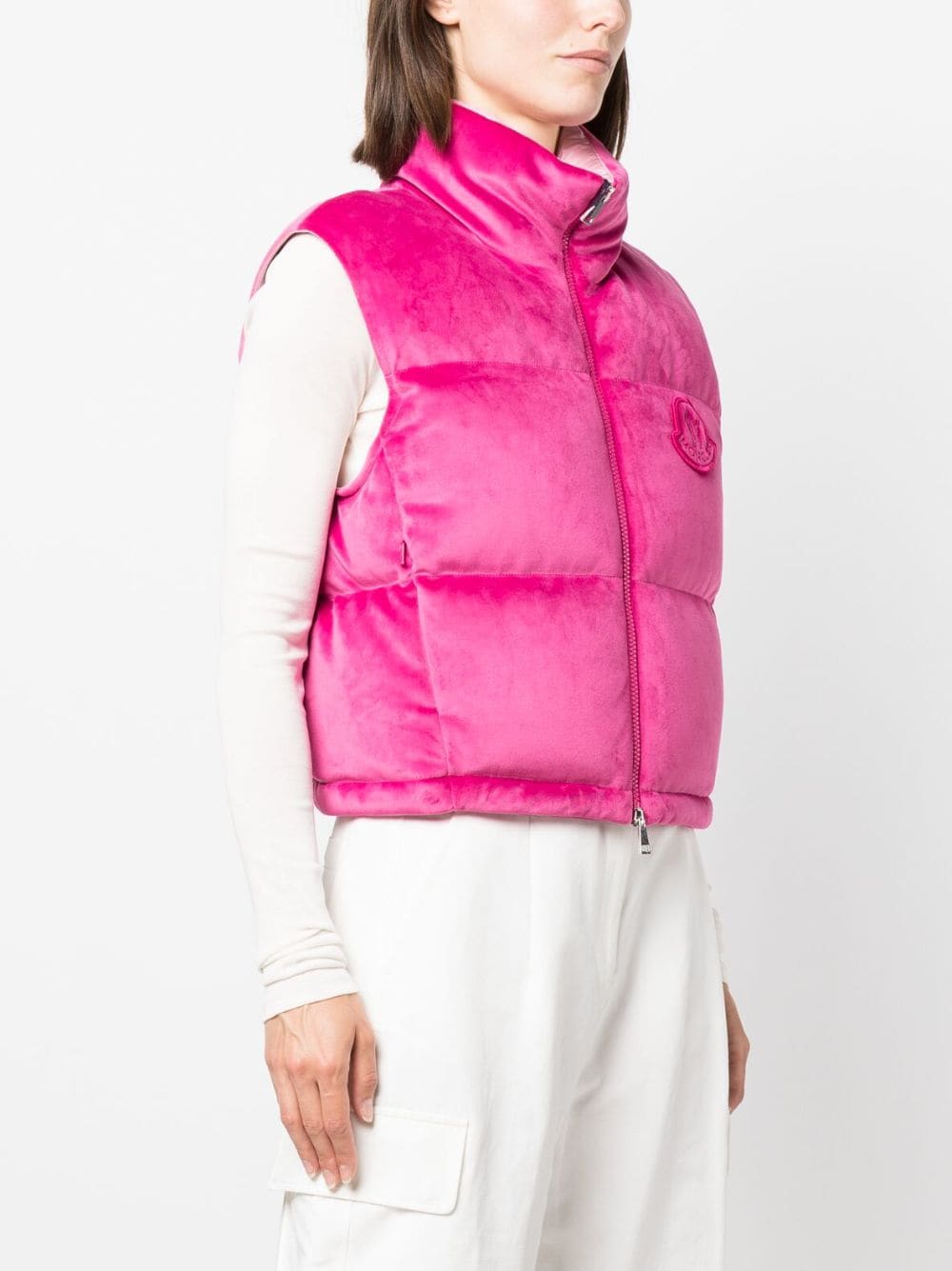 Moncler Blavet logo-patch chenille gilet - Image 3