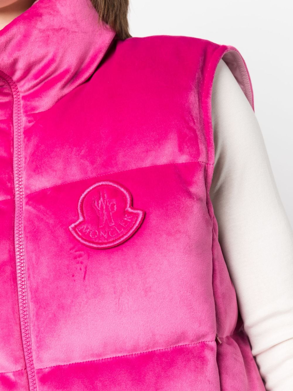 Moncler Blavet logo-patch chenille gilet - Image 4