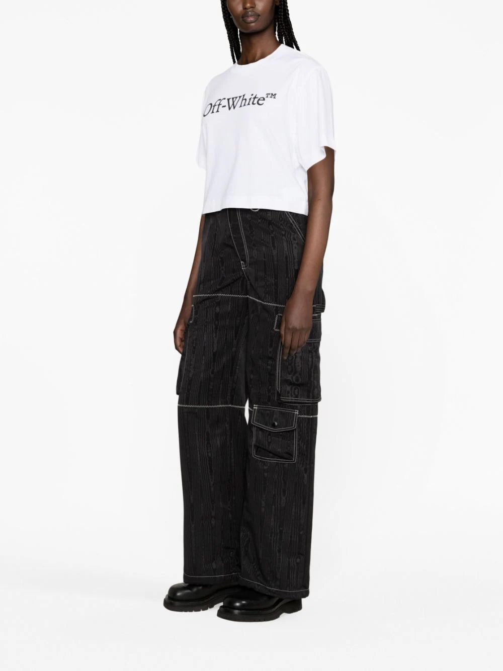 Off-White Big Logo Bookish cropped T-shirt - Image 4