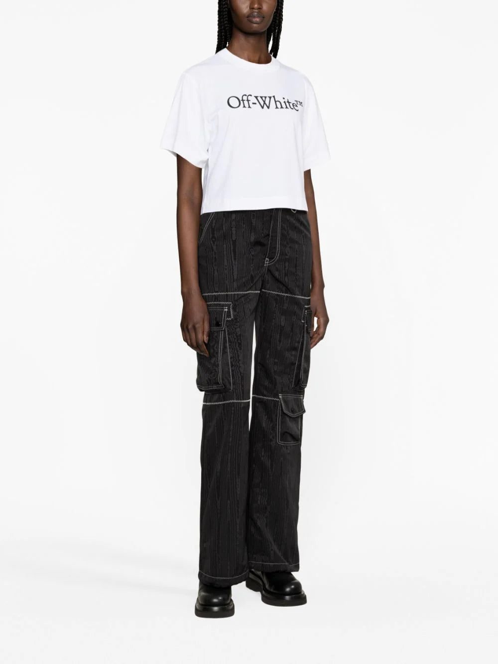 Off-White Big Logo Bookish cropped T-shirt - Image 2