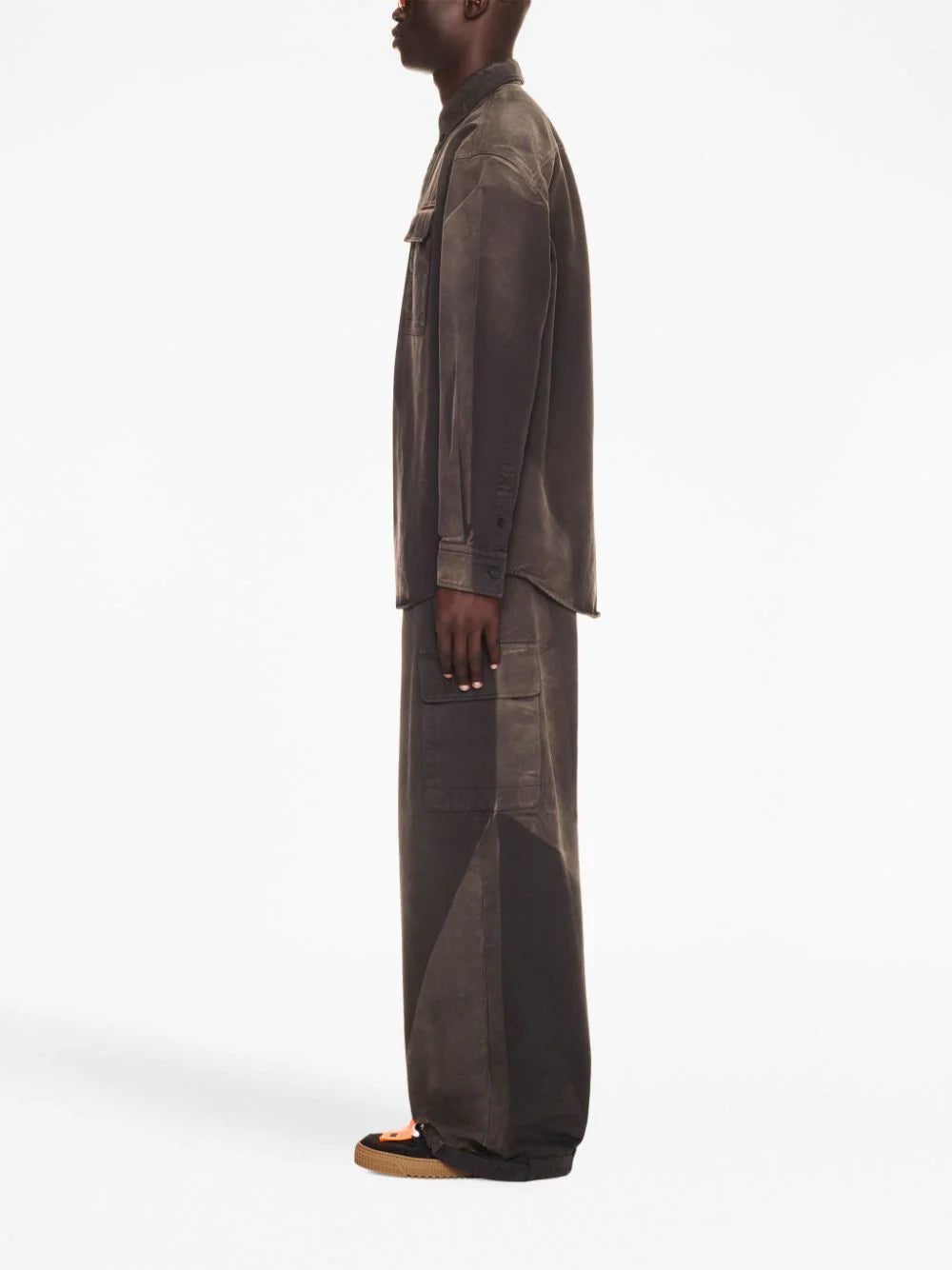 Off-White embroidered-logo overshirt jacket - Image 3