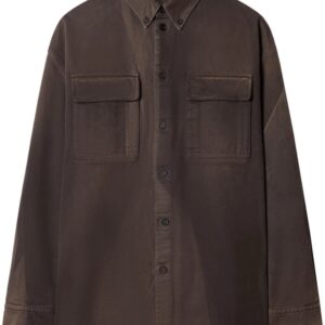 Off-White  embroidered-logo overshirt jacket