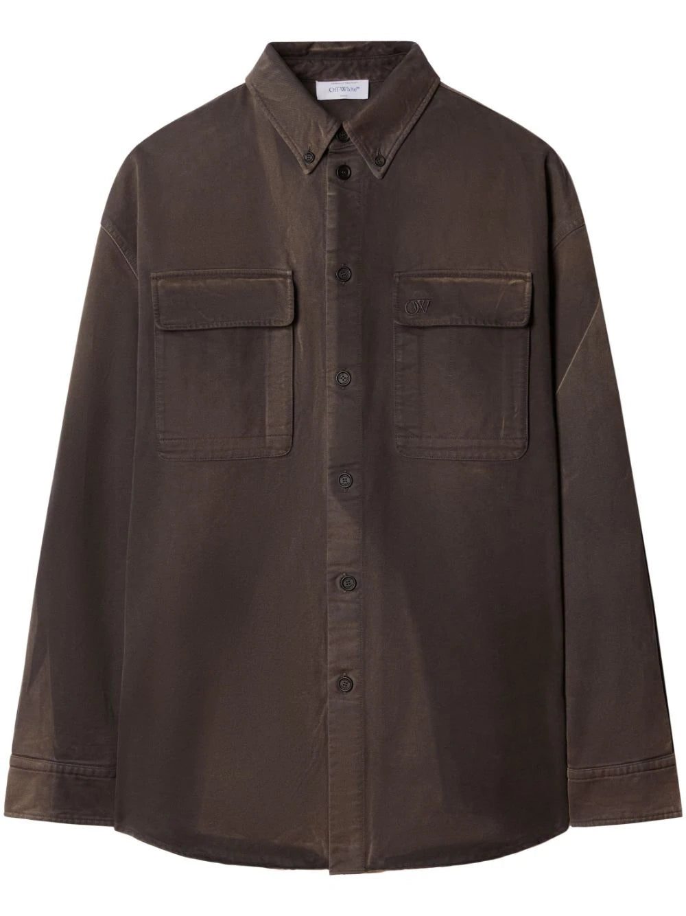 Off-White embroidered-logo overshirt jacket