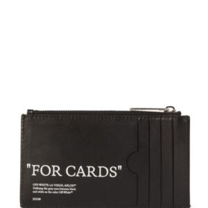 Off-White Quote-print leather cardholder